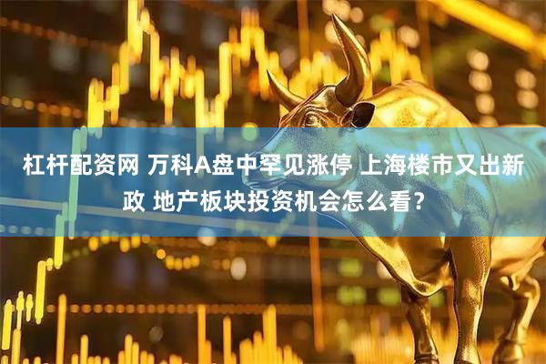 杠杆配资网 万科A盘中罕见涨停 上海楼市又出新政 地产板块投资机会怎么看？